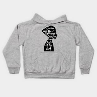 Woman in black Kids Hoodie